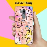 Силиконовый чехол на LG G7 ThinQ Узор 70 / для ЛДжи Джи 7 СинКу
