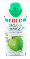 Кокосовая вода 100% органическая, без сахара 330 мл