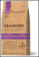 Сухой корм для собак крупных пород Grandorf гипоаллергенный, Low Grain, ягненок с индейкой и бурым рисом 1 уп. х 1 шт. х 10 кг