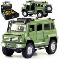 Модельная машина металлическая джип/автобус Mercedes Benz Unimog U5000 свет, звук/BL/G