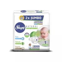 Sleepy подгузники Natural Ultra Sensitive 1 (2-5 кг), 80 шт., белый