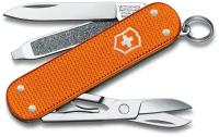 Нож-брелок VICTORINOX Classic Alox LE 2021, 58 мм, 5 функций, алюминиевая рукоять, оранжевый, 0.6221.L21