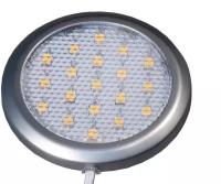 Светильник мебельный накладной, 19 SMD Led, 1.4 Вт, 12 В, 5000К, серебро