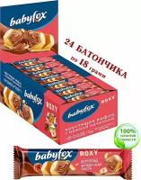 Вафельный батончик BabyFox ROXY (Бэби Фокс) в мол. шоколаде с шоколадно-ореховой начинкой на основе фундучной пасты с добавлением какао, 24*18 грамм