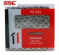 велосипедная цепь SRAM PC XX1 11 ск 118 звеньев серебристая