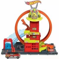 Игровой набор Mattel Hot Wheels Трюки на пожарной станции Сити HKX41