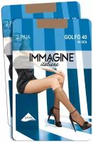 Гольфы Immagine, 40 den, 4 пары, 2 уп., размер 1-unica, бежевый