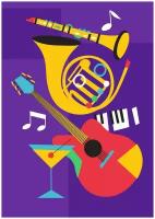 Постер / Плакат / Картина Музыка - Вечеринка в стиле джаз 40х50 см в подарочном тубусе