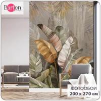 Фотообои на стену флизелиновые 3d Листья Тропики 200х270 см Barton Wallpapers N107-B