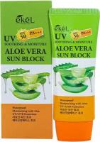 Ekel Крем для лица и тела солнцезащитный с экстрактом алоэ - Aloe vera sun blockSPF50/PA+++, 70мл