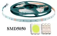 Светодиодная лента SMD5050, IP20, 30 светодиодов на метр BEELED BLDS20-5050W150A-12 - упаковка 5м