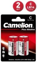 Элемент питания алкалиновый C/LR14 1.5В Plus Alkaline LR14-BP2 BL-2 (блист.2шт) Camelion 1653