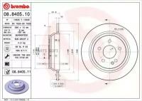 BREMBO 08.8405.10 Диск тормозной задний BREMBO 08.8405.10