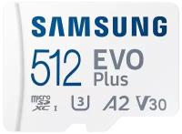 Карта памяти micro sd Samsung EVO Plus 512 ГБ, для телефона, видеорегистратора, фотоаппарата, MP3 плеера, планшета. MB-MC512KA/CN