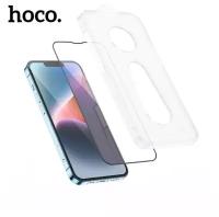 Защитное стекло на iPhone 13 (6.1)/13 Pro/14, G16, HOCO, Guardian shield serie, черное