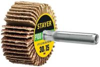 STAYER d 30x15 мм, P100, круг шлифовальный лепестковый, на шпильке d 6.0 мм (36606-100)