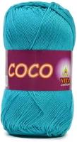 Пряжа хлопковая Vita Cotton Coco (Вита Коко) - 1 моток, 4315 темно-зеленая бирюза, 100% мерсеризованный хлопок 240м/50г