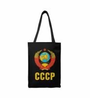 Сумка шоппер с принтом СССР герб