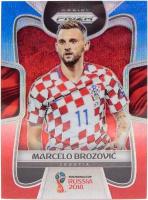 Коллекционная карточка Panini Prizm FIFA World Cup Russia 2018 #230 Marcelo Brozovic - Blue Red Wave S0005