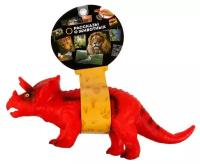 Игрушка пластизоль играем вместе динозавр трицератопс, звук