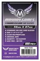 Протекторы MayDay Games Mayday (стандарт, 100 шт., 56мм*87мм): прозрачные