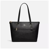 Сумка Coach темно-синий кожаный тоут с золотой фурнитурой Coach F79608 Cross Grain Leather Gallery Tote Handbag