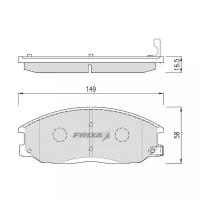 Колодки тормозные HYUNDAI Santa Fe (01-) SSANGYONG Actyon,Rexton (02-) передние (4шт.) FRIXA FPH09N