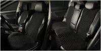 Накидки для Nissan Murano III (2016-2023) на весь салон RS, Алькантара, Черный