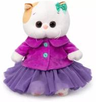 Мягкая игрушка Basik&Co кошечка Ли-ли BABY в пурпурной курточке и юбочке, 20 см