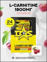 Л-Карнитин жидкий Binasport "L-Carnitine 1800 мг" питьевой 24 флакона по 25 мл со вкусом вишня