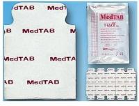 Электроды для ЭКГ одноразовые MedTab твердый гель 23х34 мм, Ag/AgCl Черакарта (под зажим типа крокодил)(100 шт/уп)