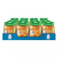 Пюре Gerber Organic Яблоко, абрикос, персик (с 5 месяцев) 125 г, 12 шт