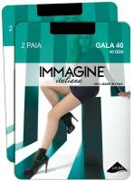Носки Immagine, 40 den, 4 пары, 2 уп., размер 1-unica, черный