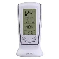 Часы с термометром Perfeo Pillar (PF-S2065), белый