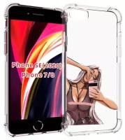 Чехол MyPads девушка-в-прозрачной-одежде для iPhone 7 4.7 / iPhone 8 / iPhone SE 2 (2020) / Apple iPhone SE3 2022 задняя-панель-накладка-бампер
