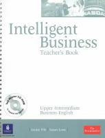 Intelligent Business Upper-Intermediate Teacher's Book +CD