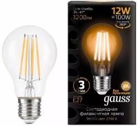 Лампа Gauss Filament А60 12W 1200lm 2700К Е27 LED 102902112