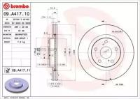 BREMBO 09. A417.11 Диск тормозной передний TOYOTA Camry BREMBO 09. A417.11