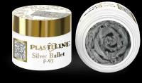 Гель-пластилин для лепки на ногтях, гель для дизайна, цвет тёмно-серебряный P-93 Silver Bullet, 5 мл