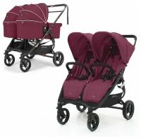 Универсальная коляска для двойни Valco Baby Snap Duo (2 в 1), Wine, цвет шасси: черный