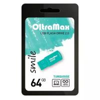 USB-флеш накопитель (OLTRAMAX 64GB Smile USB2.0 бирюза)