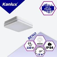 Светильник накладной светодиодный квадратный KANLUX BENO 18W NW-L-W