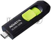 Флеш Диск A-Data 32Gb Type-C UC300 ACHO-UC300-32G-RBK/GN USB3.2 черный/зеленый