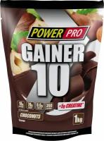 Гейнер Power Pro Gainer 10, 1000 г, вкус: шоколад-орех