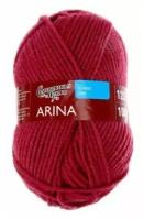 Пряжа Arina (АринаПШ) цвет: брусничный 0051 50% шерсть, 50% акрил 123м/100гр 1 шт