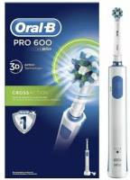 Электрическая перезаряжаемая зубная щетка Oral B Pro 600 Cross Action