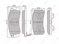 Колодки тормозные задние, комплект Mitsubishi Paj, BD5507 LYNXauto BD-5507