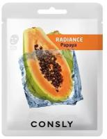 Маска выравнивающая тон кожи с экстрактом папайи  Consly  Papaya radiance mask pack