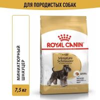 Корм для взрослых собак Royal Canin Miniature Schnauzer Adult (Миниатюрный Шнауцер Эдалт) сухой для породы Миниатюрный Шнауцер от 10 месяцев, 7,5 кг