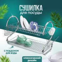 Сушилка для посуды Solmax, с поддоном, 51х37 см